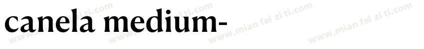 canela medium字体转换